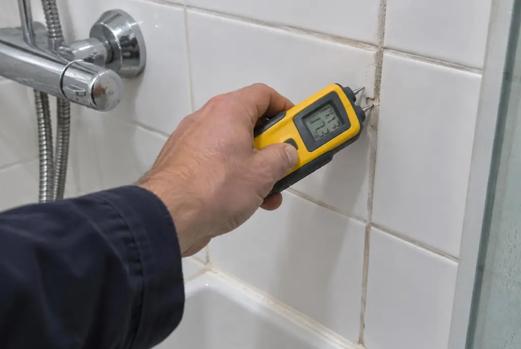 Lekdetectie Zoetermeer – vochtmeter op badkamertegels bij de douche